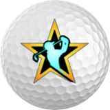 Balle de golf avec l’étoile GOLF★STARS